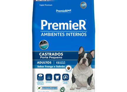Ração Seca Premier Ambientes Internos para Cachorros Adultos Castrados