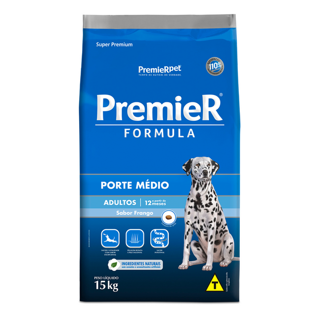 Ração Seca Premier Formula para Cachorros Adultos de Raças Médias