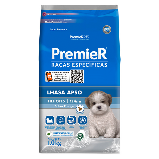 Ração Seca Premier para Cachorros Filhotes da Raças Lhasa Apso