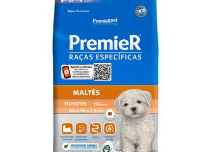 Ração Seca Premier para Cachorros Filhotes da Raça Maltês