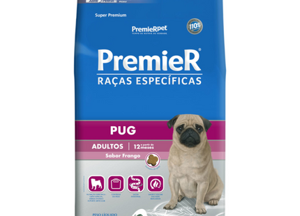 Ração Seca Premier para Cachorros Adultos de Raça Pug