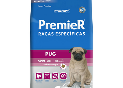 Ração Seca Premier para Cachorros Adultos de Raça Pug