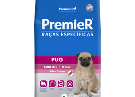 Ração Seca Premier para Cachorros Adultos de Raça Pug