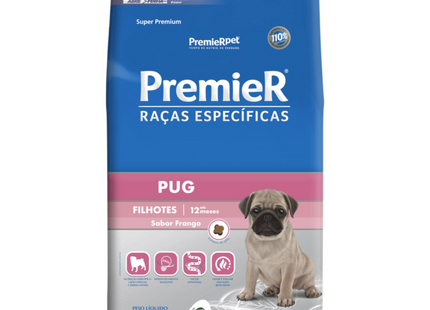 Ração Seca Premier para Cachorros Filhotes de Raça Pug