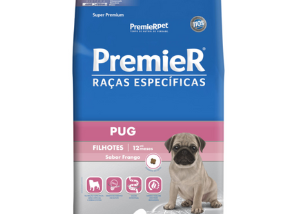 Ração Seca Premier para Cachorros Filhotes de Raça Pug