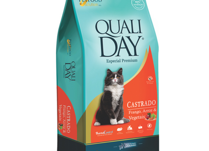 Ração Seca Qualiday Frango para Gatos Castrados