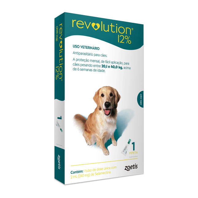 Revolution 12 % para cães 20,1 a 40 kg