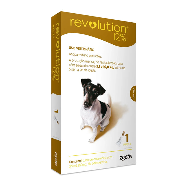 Revolution 12 % para cães 5,1 a 10 kg