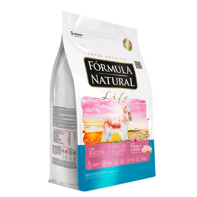 Fórmula Natural Life Adultos Mini/Pequeno – Frango e Linhaça
