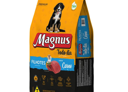 Magnus Todo Dia Filhote Carne Ração Premium para Cães Filhotes