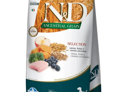 Ração N&D Ancestral Selection Cães Adultos Medium 15 kg