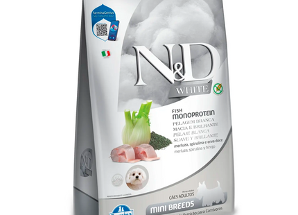 Ração N&D White Canine Adult Mini Merluza