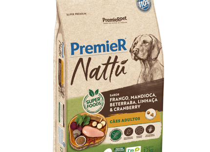 Ração Seca Premier Nattu Mandioquinha para Cachorros Adultos