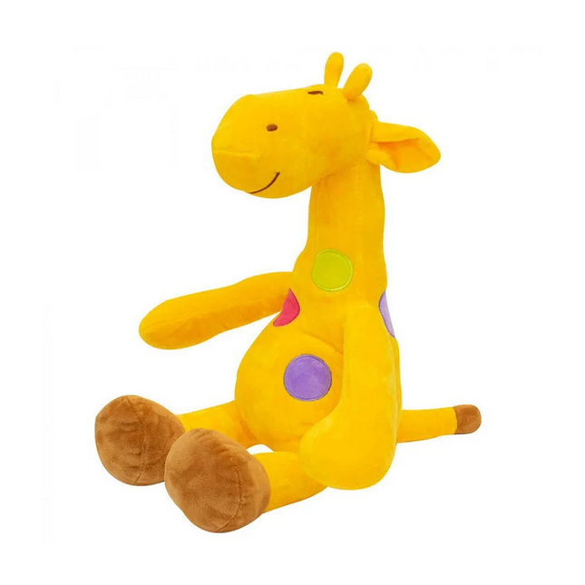 Brinquedo Pelúcia Girafa Amarela – Savana Pet ~18 cm com Apito