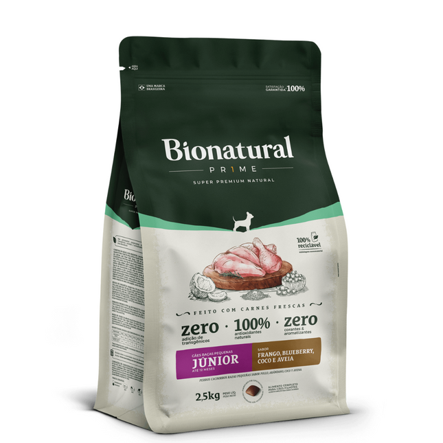 Ração Seca Bionatural Prime Frango para Cachorros Filhotes de Porte Pequeno