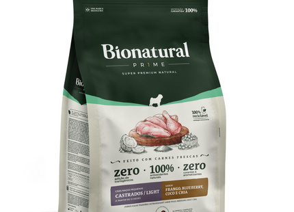 Ração Seca Bionatural Prime Light Castrado Frango para Cachorros de Porte Pequeno