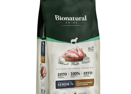 Ração Seca Bionatural Prime para Cachorros Sênior de Porte Médio e Grande