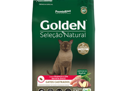 Ração Seca Golden Seleção Natural Batata Doce para Gatos Adultos Castrados