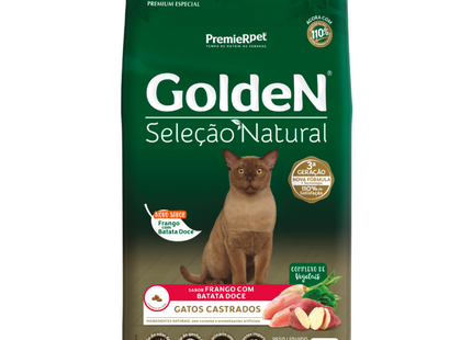 Ração Seca Golden Seleção Natural Batata Doce para Gatos Adultos Castrados