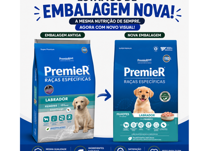 Ração Seca Premier para Cachorros Filhotes da Raça Labrador