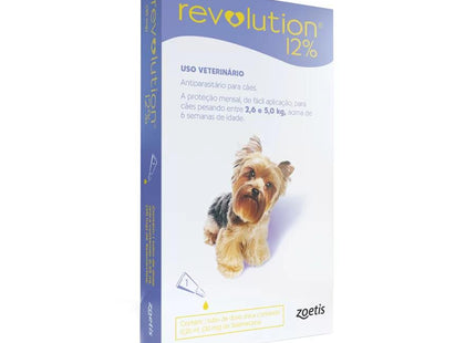 Revolution 12 % para cães 2,6 a 5,0 kg