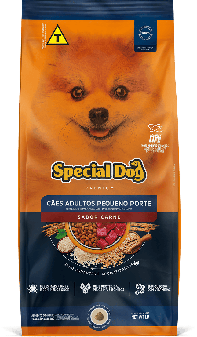 Ração Special Dog Adultos Raças Pequenas Sabor Carne para Cães Adultos
