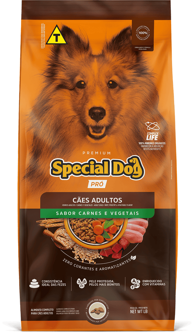 Ração Special Dog Pró Adultos Sabor Carnes e Vegetais para Cães Adultos