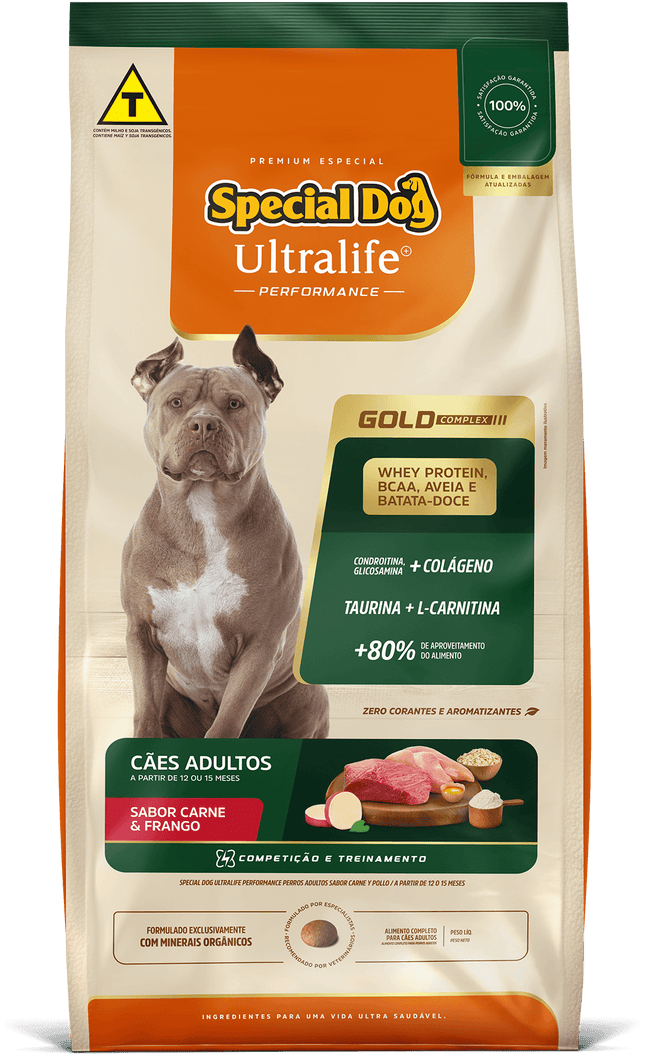 Ração Special Dog Gold Performance Ultralife Cães Adultos Carne e Frango