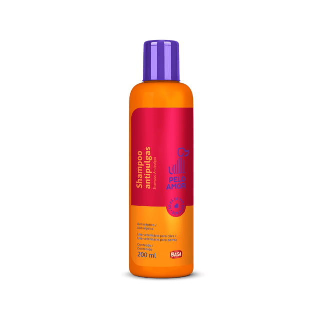 Shampoo Ibasa Antipulgas 200 mL – Higienizador e Combate a Parasitas para Cães