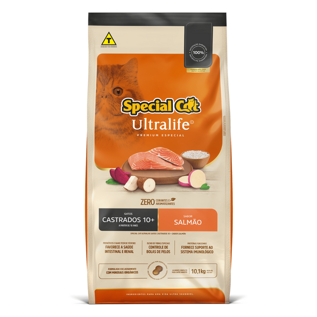 Ração Seca Special Cat Ultralife para Gatos Sênior Castrados