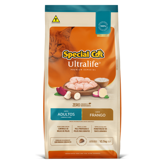 Ração Seca Special Cat Ultralife Frango para Gatos Adultos