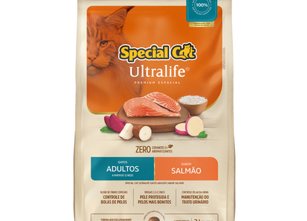 Ração Seca Special Cat Ultralife Salmão para Gatos Adultos