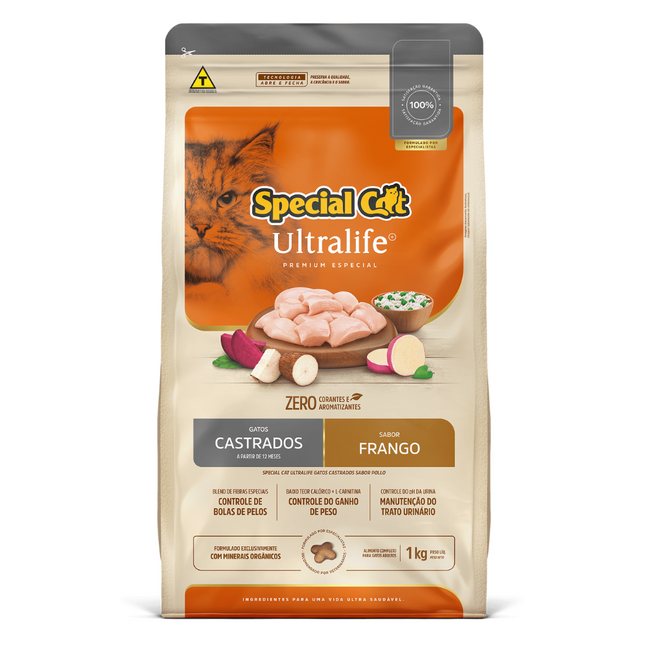 Ração Seca Special Cat Ultralife para Gatos Castrados