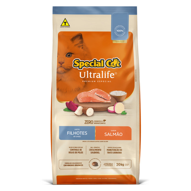 Ração Seca Special Cat Ultralife Salmão para Gatos Filhotes