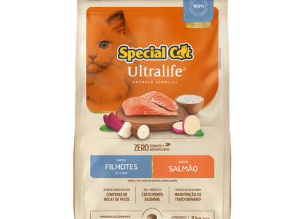 Ração Seca Special Cat Ultralife Salmão para Gatos Filhotes