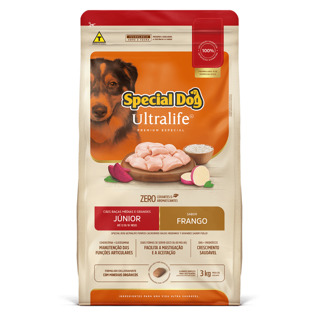 Ração Seca Special Dog Ultralife para Cachorros Filhotes de Porte Médio e Grande