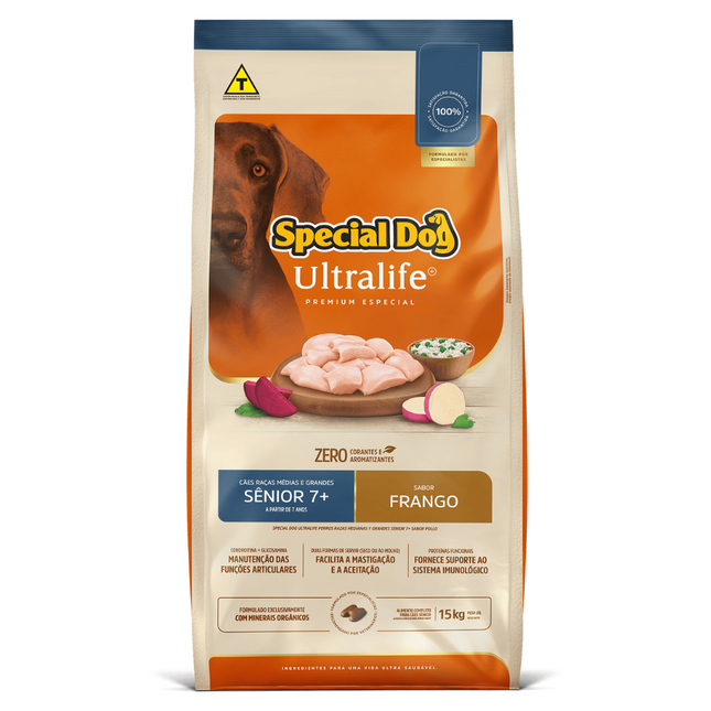 Ração Seca Special Dog Ultralife para Cachorros Sênior de Porte Médio e Grande