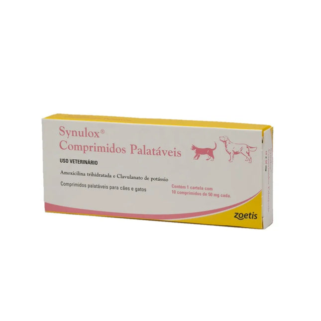 Synulox 50 mg – Comprimidos para Cães e Gatos