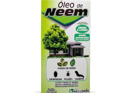 Óleo de Neem Kelldrin 8×10ml – Controle de Pulgões, Cochonilhas e Fungos