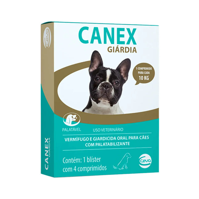 Vermífugo Canex Plus 3 Giardia – 4 comprimidos