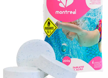 Montreal Tablete Tripla Ação 3 em 1 – Cloro para Piscinas 200 g