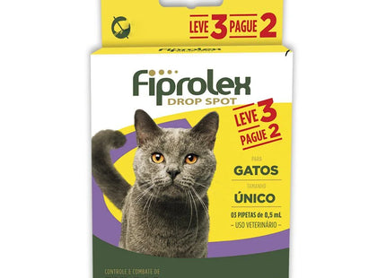 Fiprolex Drop Spot Gatos – Pack 3 pipetas de 0,5 mL