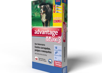 Imagem do produto Antiparasitário Externo Advantage Max para Cães, tipo Antiparasitário Externo, marca Advantage.