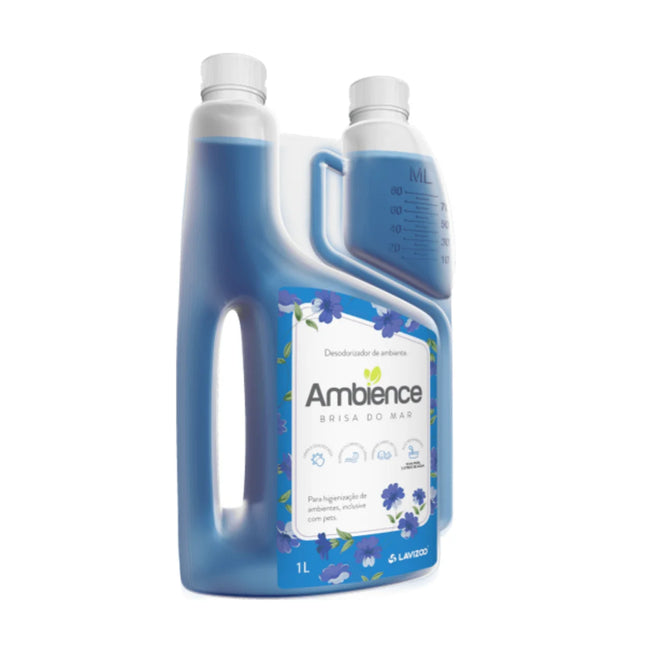 Ambience Brisa do Mar 1 L – Desinfetante/Desodorizador para Ambientes com Pets