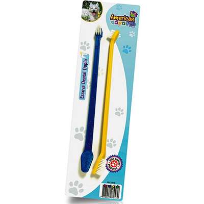 Imagem do produto Escova American Pets Dupla C/2 para Cães e Gatos, tipo Escova, marca American Pets.