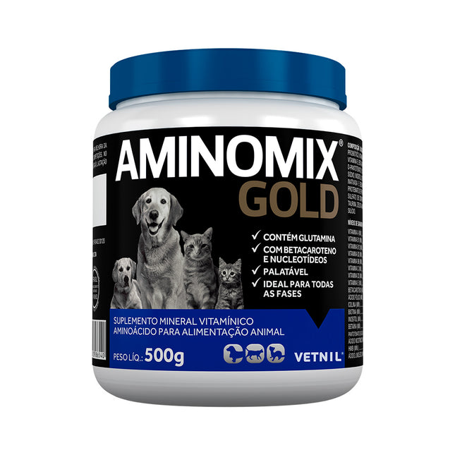 Imagem do produto Suplemento Alimentar Aminomix Gold para Cachorros e Gatos, tipo Suplemento Alimentar, marca Aminomix Gold.