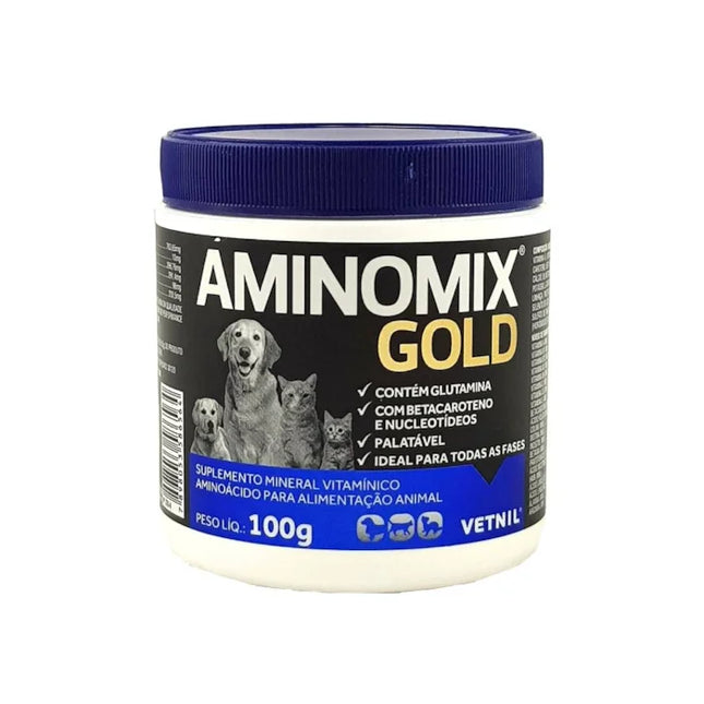 Imagem do produto Suplemento Alimentar Aminomix Gold para Todos os Portes, tipo Suplemento Alimentar, marca Aminomix Gold.