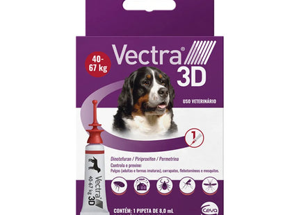 Vectra 3D Cães 40 a 67 kg – Pipeta 8,0 mL