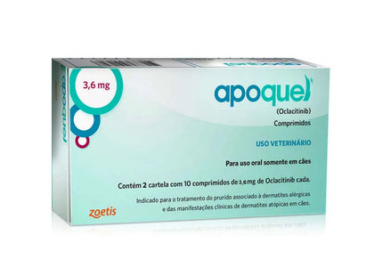 Apoquel 3,6 mg – comprimido de oclacitinibe para cães