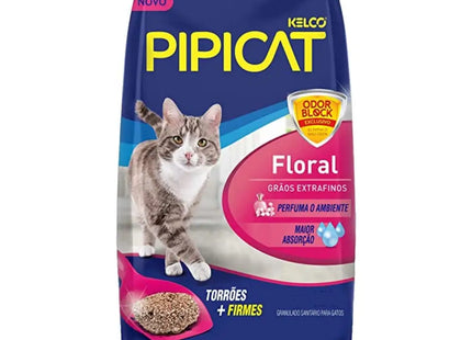 Areia Higiênica Kelco Pipicat Floral para Gatos
